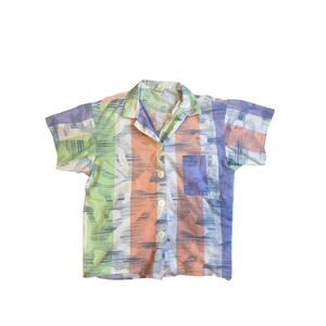 Vintage Retro Jantzen 1970s/80s Abstract Print Collared Button Down - Size L